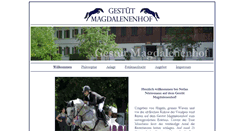 Desktop Screenshot of gestuet-magdalenenhof.com