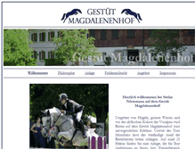 Tablet Screenshot of gestuet-magdalenenhof.com